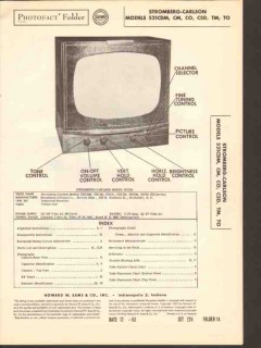 stromberg-carlson model 521xxx tv television sams photofact manual