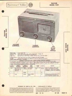 trav-ler model 5301 4 tube am radio receiver sams photofact manual trav-ler model 5301 4 tube am radio receiver sams photofact manual