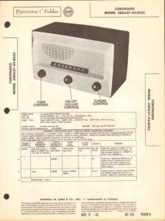 coronado model 35ra33-43-8355 am radio receiver sams photofact manual coronado model 35ra33-43-8355 am radio receiver sams photofact manual