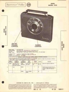 jewel model 5310 4 tube am radio receiver sams photofact manual