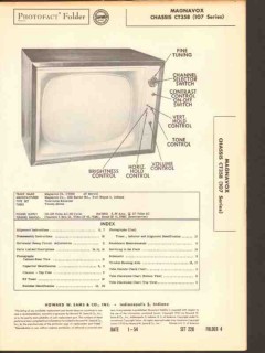magnavox models ct358 tv television receiver sams photofact manual