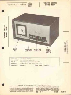 webster model 1105m intercom system master unit sams photofact manual webster model 1105m intercom system master unit sams photofact manual