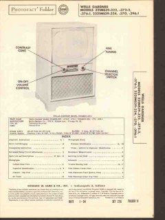 wells-gardner model 321ms39-3xx tv television sams photofact manual