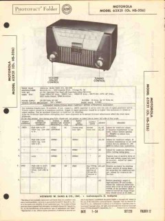 motorola model 62x21 am sw radio receiver sams photofact manual