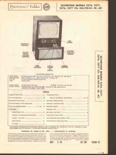silvertone model 227x 327x television receiver sams photofact manual