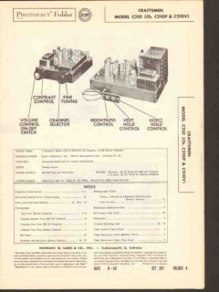 radio craftsmen model c210 television receiver sams photofact manual