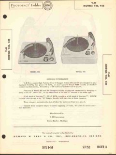 v-m model 935 936 automatic record changer phono sams photofact manual v-m model 935 936 automatic record changer phono sams photofact manual