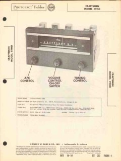 radio craftsmen model ct900 fm radio tuner sams photofact manual