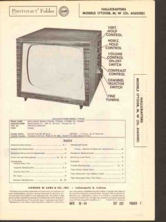 hallicrafters model 17t310x television receiver sams photofact manual