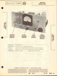 pentron model hfp-1 3-chan audio pre-amplifier sams photofact manual pentron model hfp-1 3-chan audio pre-amplifier sams photofact manual