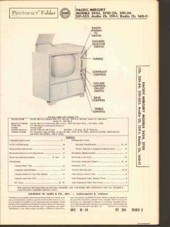 pacific mercury model 2424 2701 tv radio phono sams photofact manual
