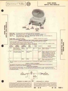 ford model 4sf765 8 tube am car radio receiver sams photofact manual ford model 4sf765 8 tube am car radio receiver sams photofact manual