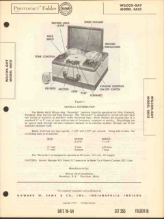 wilcox-gay model 4a10 magnetic tape recorder sams photofact manual wilcox-gay model 4a10 magnetic tape recorder sams photofact manual