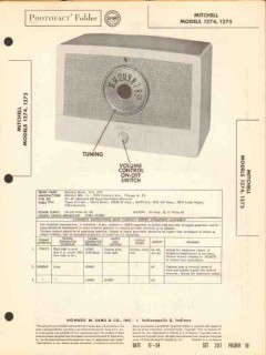 mitchell model 1274 1275 am radio receiver sams photofact manual