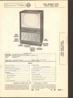 fada model v27xt 24cx tv television receiver sams photofact manual