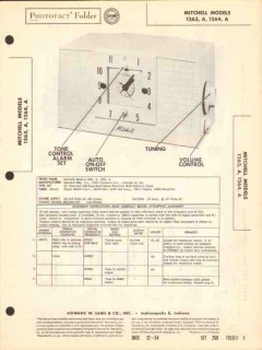 mitchell model 1263 1264 am radio receiver clock sams photofact manual