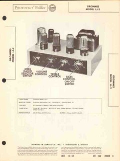 grommes model lj-2 5 tube 3chan 8watt amplifier sams photofact manual grommes model lj-2 5 tube 3chan 8watt amplifier sams photofact manual