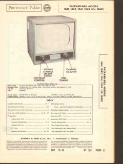 packard-bell model 184x 194x tv television sams photofact manual