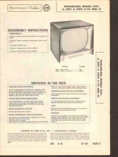 packard-bell model 21sx1 24st1 tv television sams photofact manual