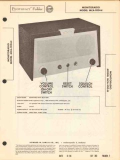 monitoradio model mca-100-h fm radio receiver sams photofact manual