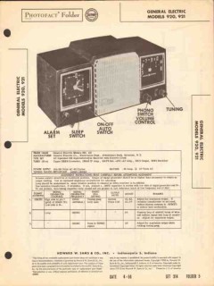 general electric model 920 921 am radio clock sams photofact manual general electric model 920 921 am radio clock sams photofact manual