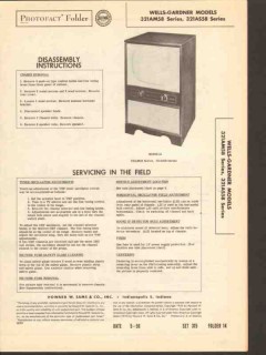 wells-gardner model 321ax58 series tv television sams photofact manual