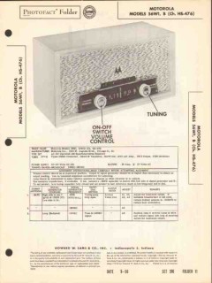 motorola model 56w1 56w1b am radio receiver sams photofact manual