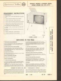 crosley model j-21lpkbx j-21lpkmx tv television sams photofact manual