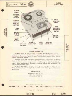 masco model 500 magnetic tape recorder playback sams photofact manual masco model 500 magnetic tape recorder playback sams photofact manual