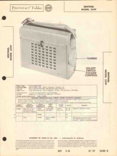 sentinel model 359p 4 tube am radio receiver sams photofact manual sentinel model 359p 4 tube am radio receiver sams photofact manual