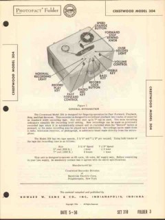 crestwood model 304 magnetic tape recorder sams photofact manual crestwood model 304 magnetic tape recorder sams photofact manual
