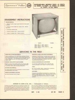 packard-bell model 98d1 tv television receiver sams photofact manual