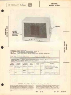 sentinel model 1u360 4 tube am radio receiver sams photofact manual sentinel model 1u360 4 tube am radio receiver sams photofact manual