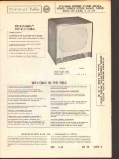 sylvania chassis 1-533-x tv television receiver sams photofact manual