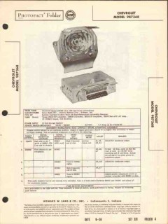 chevrolet model 987368 am car radio receiver sams photofact manual