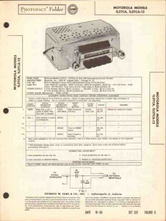 motorola model 1l5tca 1l5tca-12 am car radio sams photofact manual