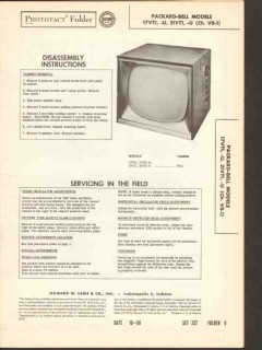 packard-bell model 17vt1 21vt1 tv television sams photofact manual