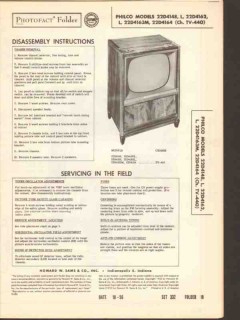 philco model 22d4148 22d416x tv television sams photofact manual