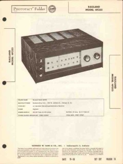 rauland model hf355 18 tube am fm radio receiver sams photofact manual
