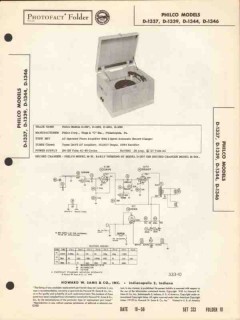 philco model d-133x d134x 3-speed record changer sams photofact manual philco model d-133x d134x 3-speed record changer sams photofact manual