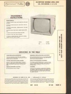 silvertone model 6104 6105 14 tube tv television sams photofact manual