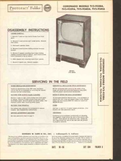 coronado model tv2-933xa tv2-934xa tv television sams photofact manual