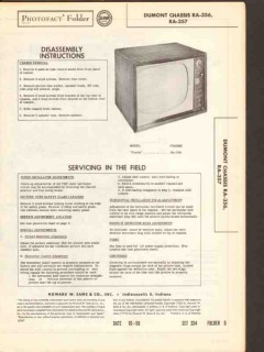 dumont chassis ra-356 ra-357 television receiver sams photofact manual