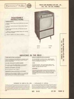 trav-ler model 621-2x tv television receiver sams photofact manual