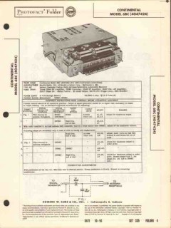 continental model 6bc am car radio receiver sams photofact manual continental model 6bc am car radio receiver sams photofact manual