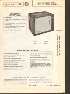 trav-ler model 617-73 621-7x tv television sams photofact manual