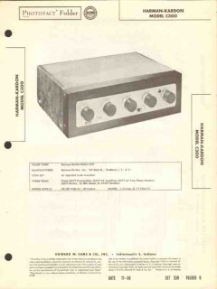 harman-kardon model c300 8 tube audio amplifier sams photofact manual harman-kardon model c300 8 tube audio amplifier sams photofact manual