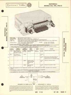 motorola model 556 596 596-12 am car radio sams photofact manual