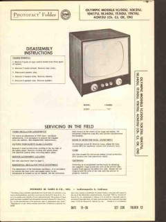 olympic chassis cj ck cn television tv receiver sams photofact manual