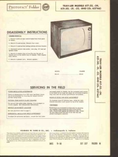 trav-ler model 617-3x 621-3x 621-r40 television sams photofact manual